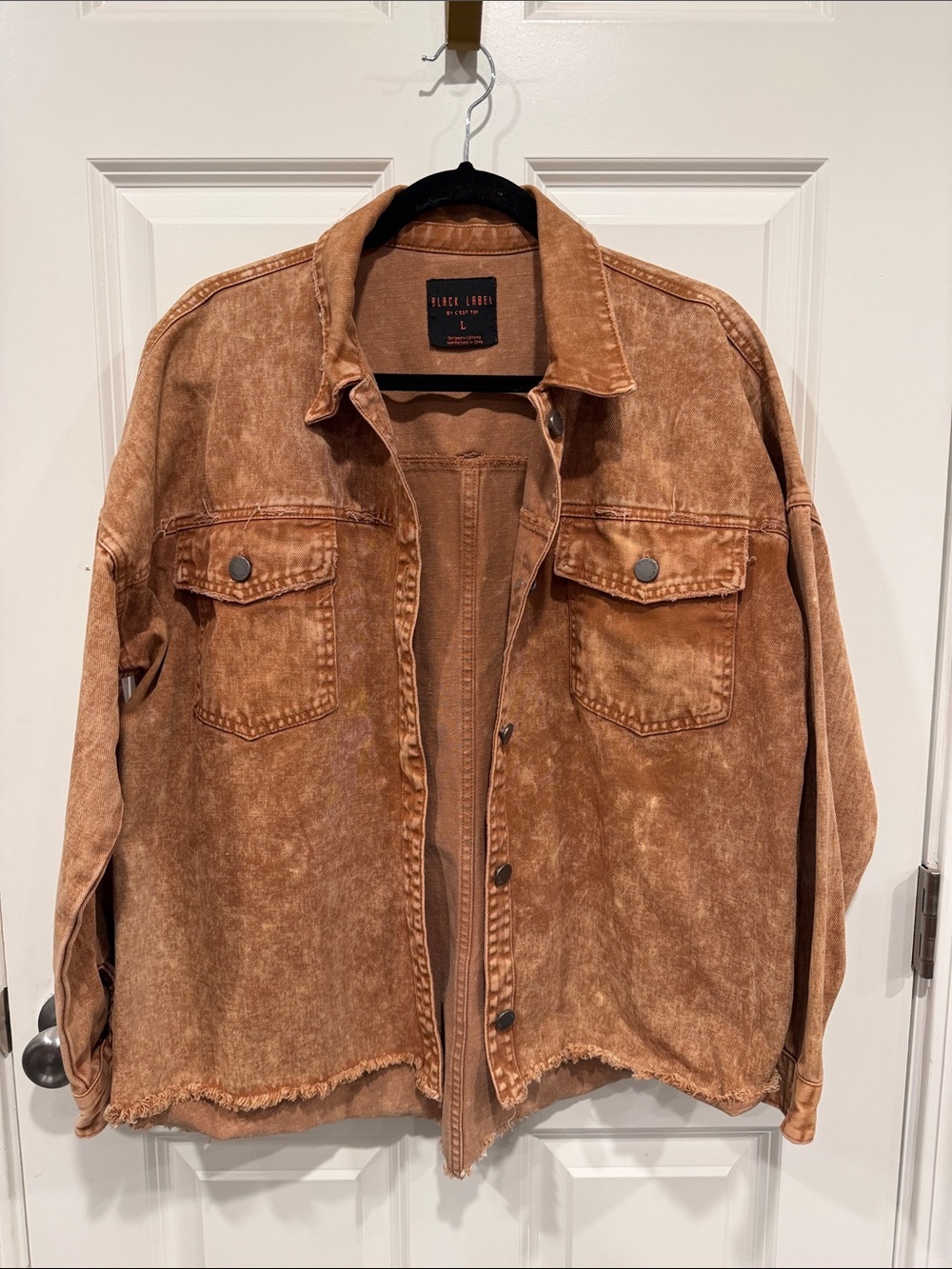 Black Label Washed Copper-Brown Denim Jacket